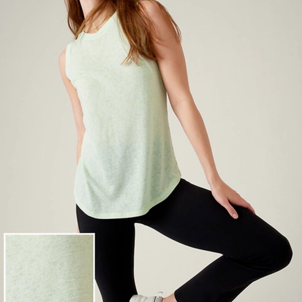 Athleta Light Green Breezy Tank Top